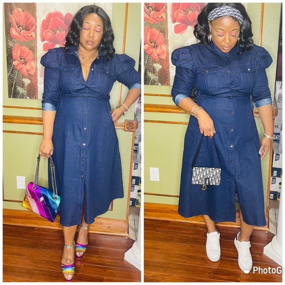 Denim.  dress - Picture 2 of 6